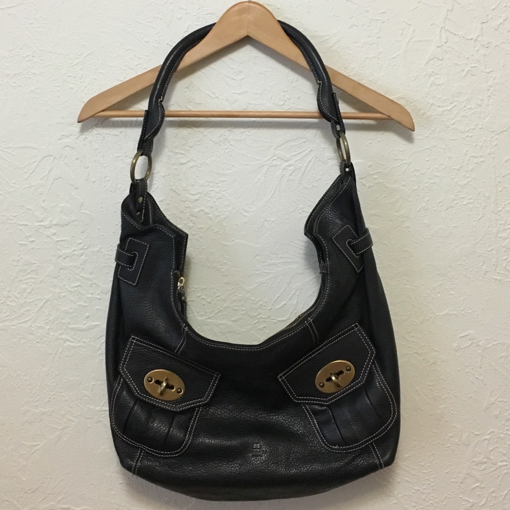 Barbara Milano Black Leather Purse